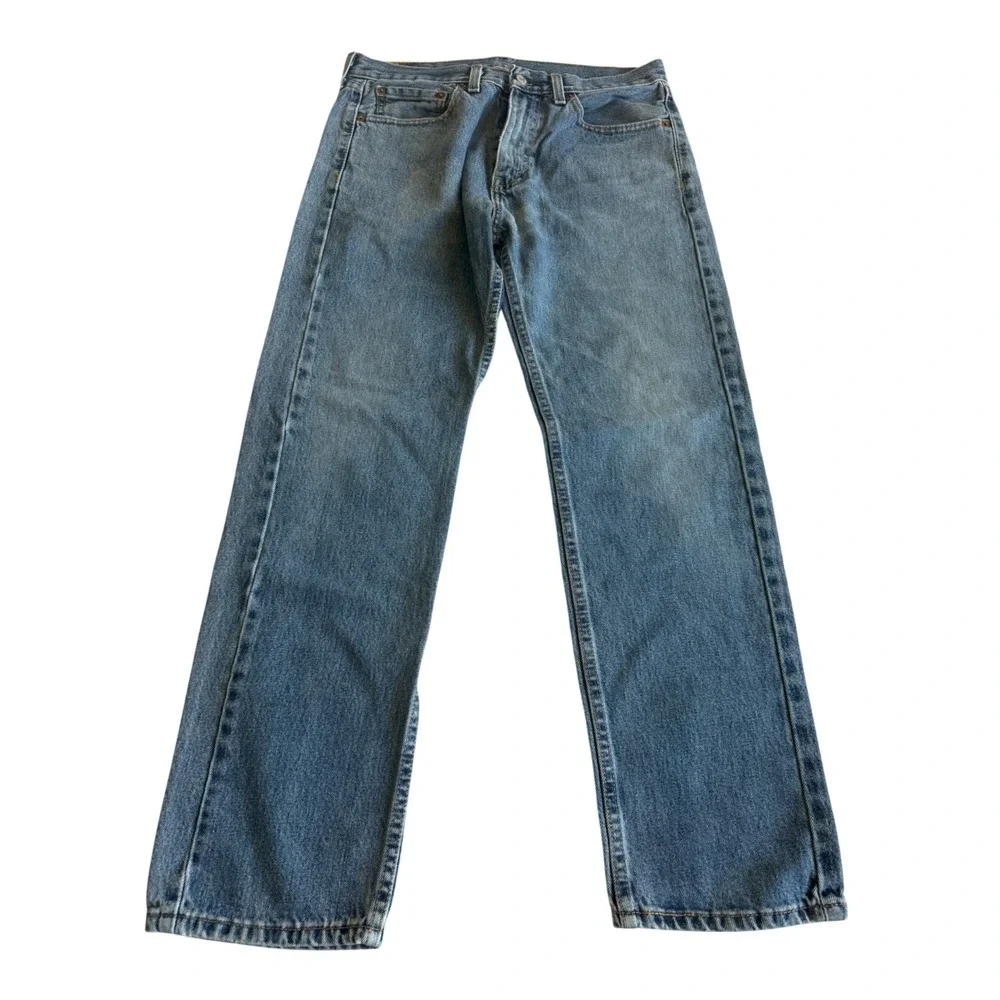 Levi's Mens 505 Straight Leg Jeans Size 32x30 Blue Denim Classic Fit Workwear